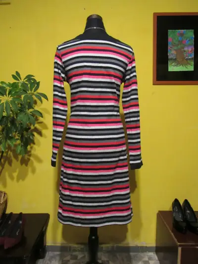 Vestido a rayas multicolor - miniatura 2