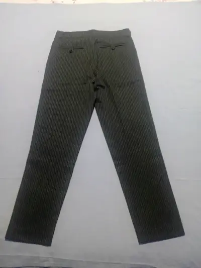 Pantalón negro de vestir a rayas - miniatura 1