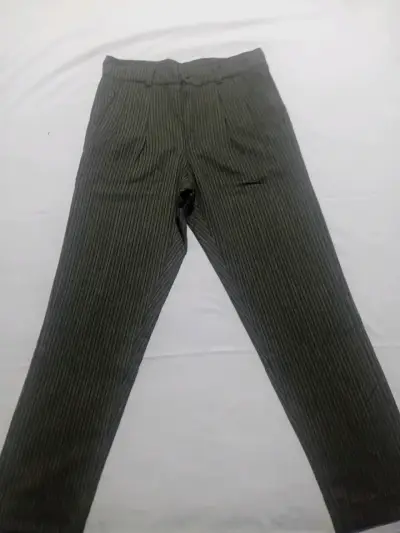Pantalón negro de vestir a rayas - miniatura 2