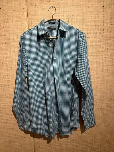 Camisa cuadriculada verde Banana Republic - miniatura 1
