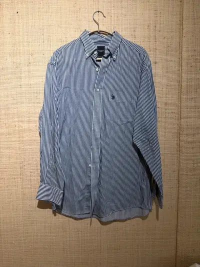 Camisa rayada azul y blanca polo - miniatura 1