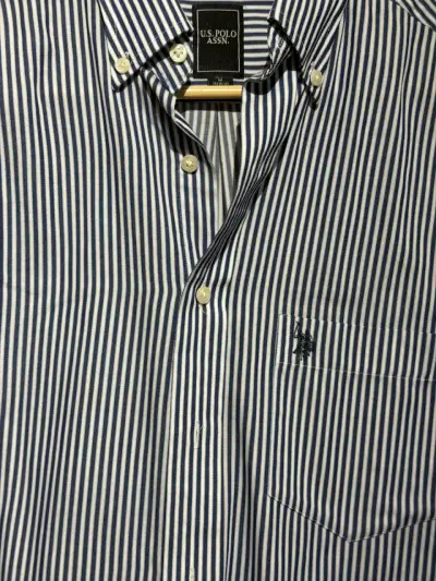 Camisa rayada azul y blanca polo - miniatura 3