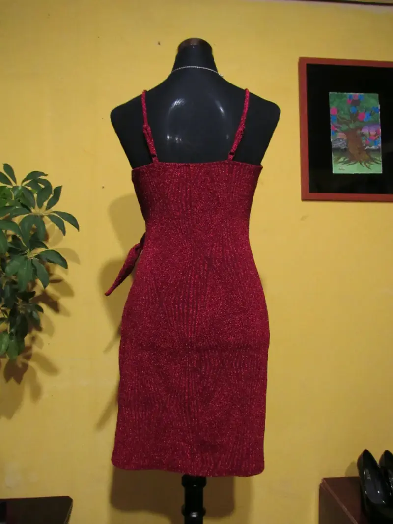 Vestido rojo brillante - 2