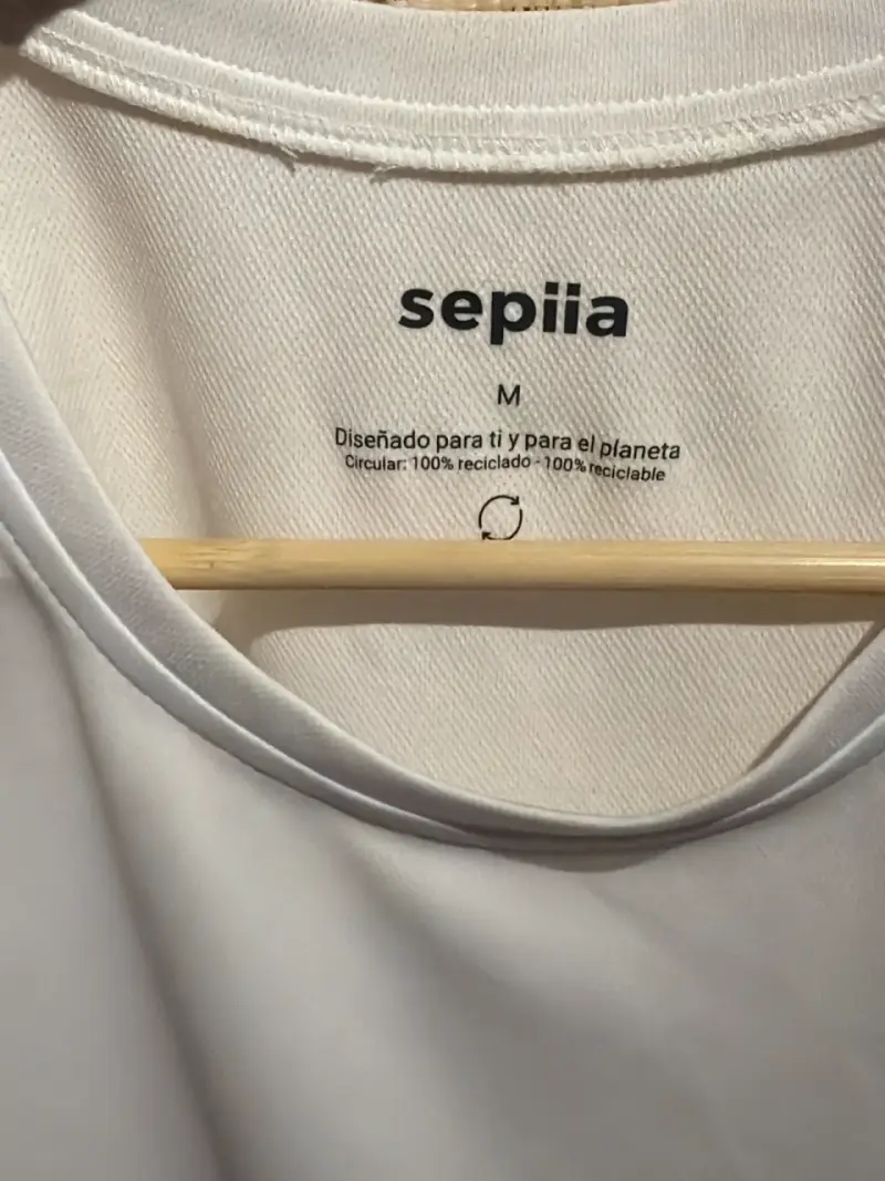 Polera blanca deporte seppia - 2