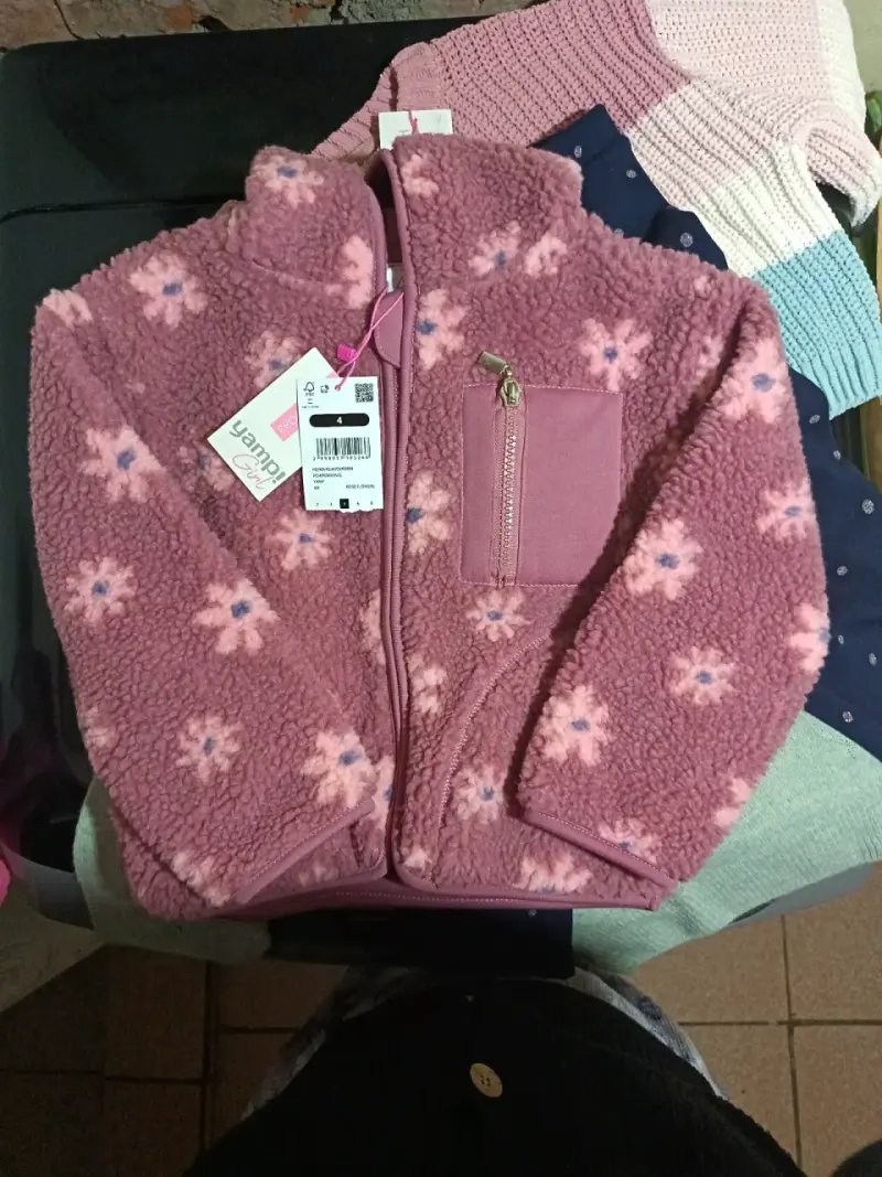 Chaqueta polar rosa para niña - 1