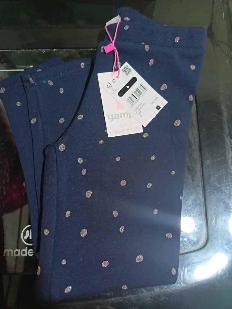 Leggings azul con lunares