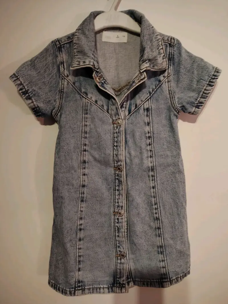 Vestido de mezclilla corto - 1