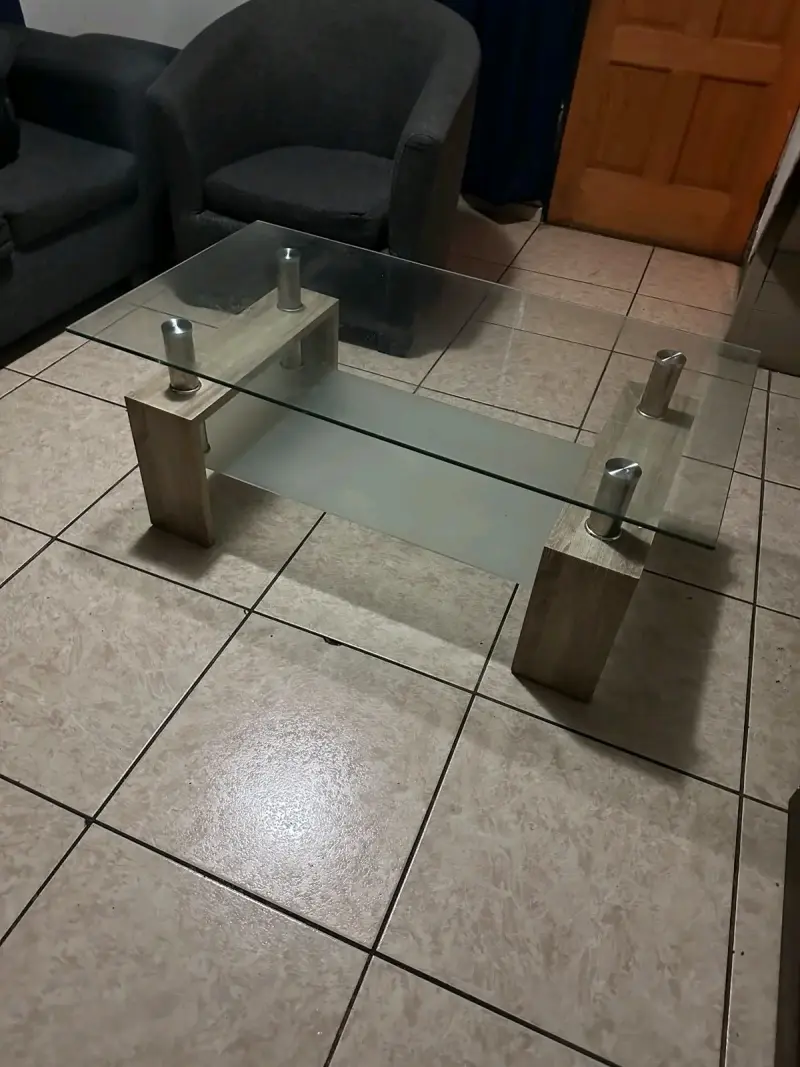Mesa de centro vidrio moderna - 1