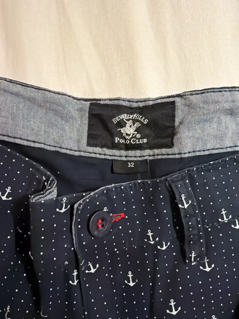 Bermudas azul marino con anclas polo - 2
