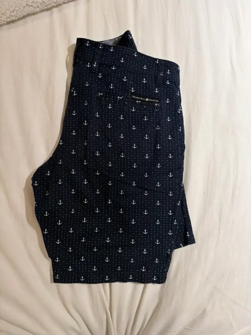 Bermudas azul marino con anclas polo - 3