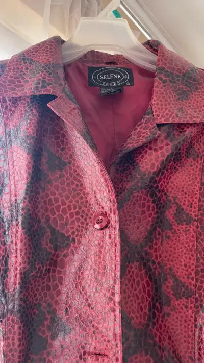 Abrigo rojo estampado Selene - miniatura 1