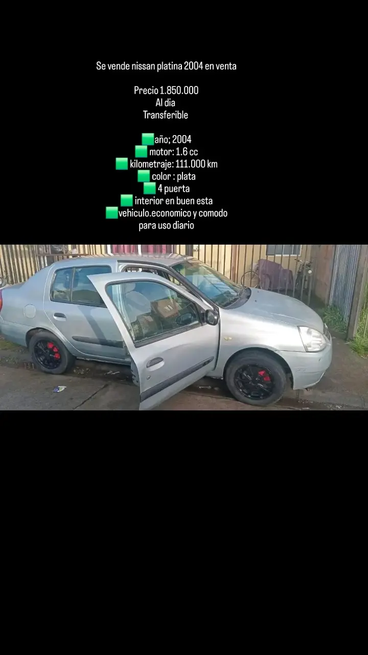 Nissan Platina 2004 plata - 1
