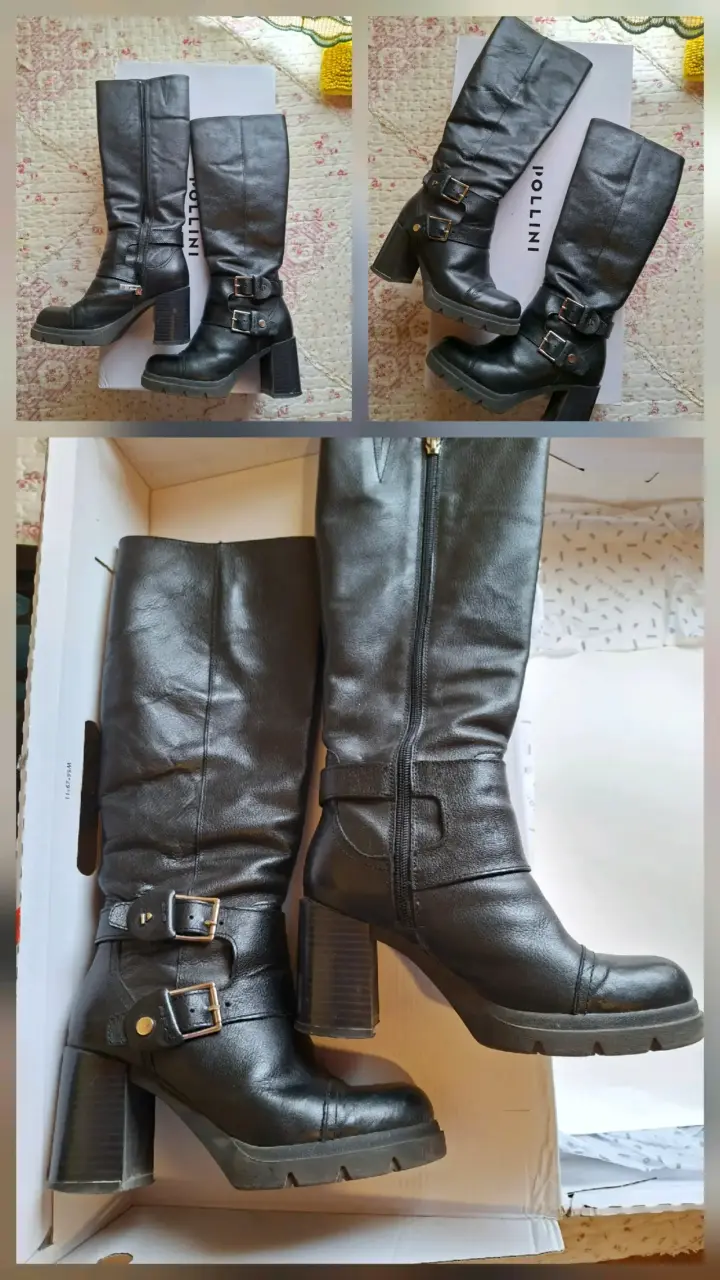 Botas de cuero negras Pollini - 2