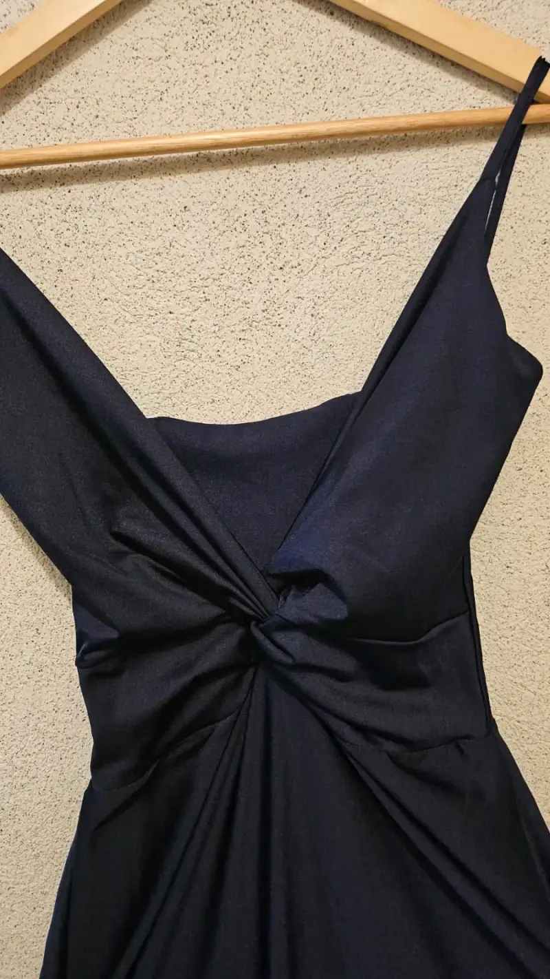 Vestido elegante azul oscuro - 1