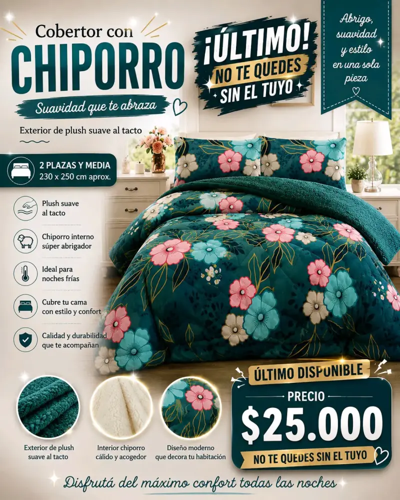 Cobertor Chiporro 2 plazas y media