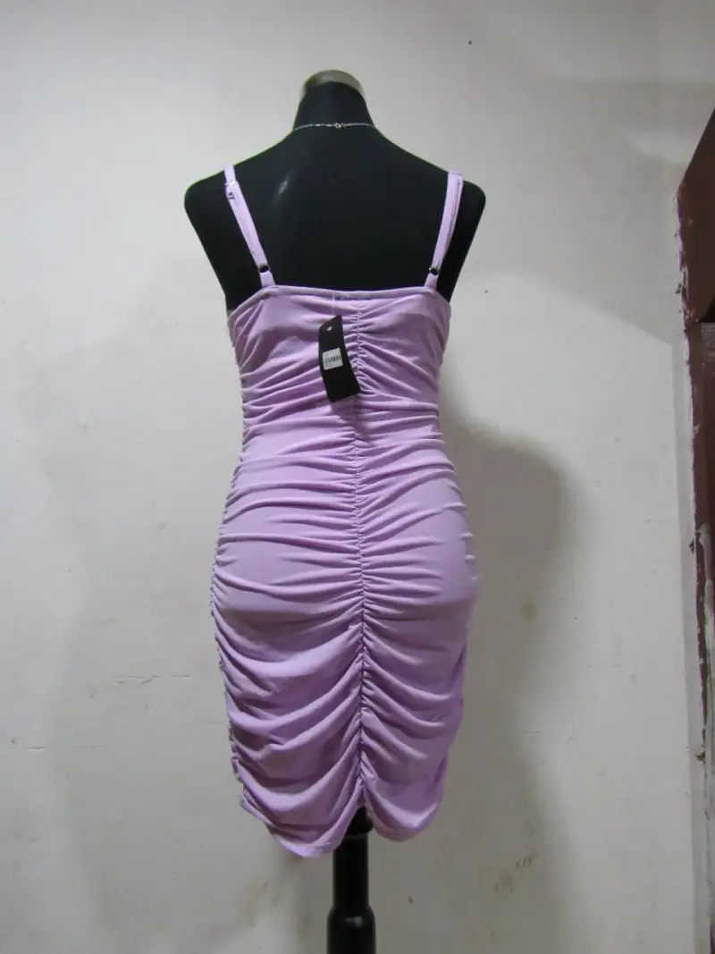 Vestido lila con fruncidos - 2