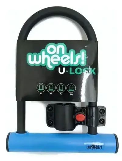 Candado On Wheels U-Lock azul para bicicleta - miniatura 1