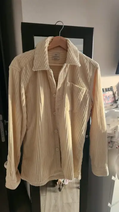 Camisa de pana color crema - miniatura 1