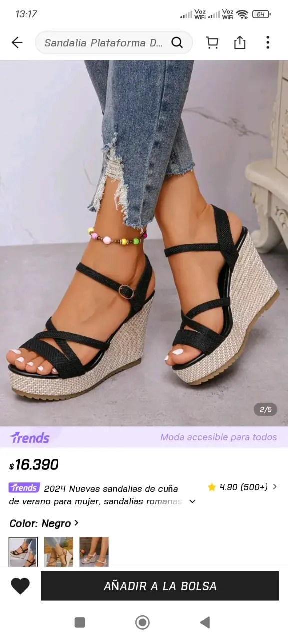 Sandalias negras de plataforma - 3
