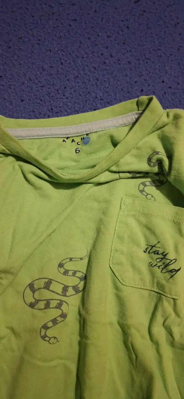 Polera verde con diseño de serpiente - 1