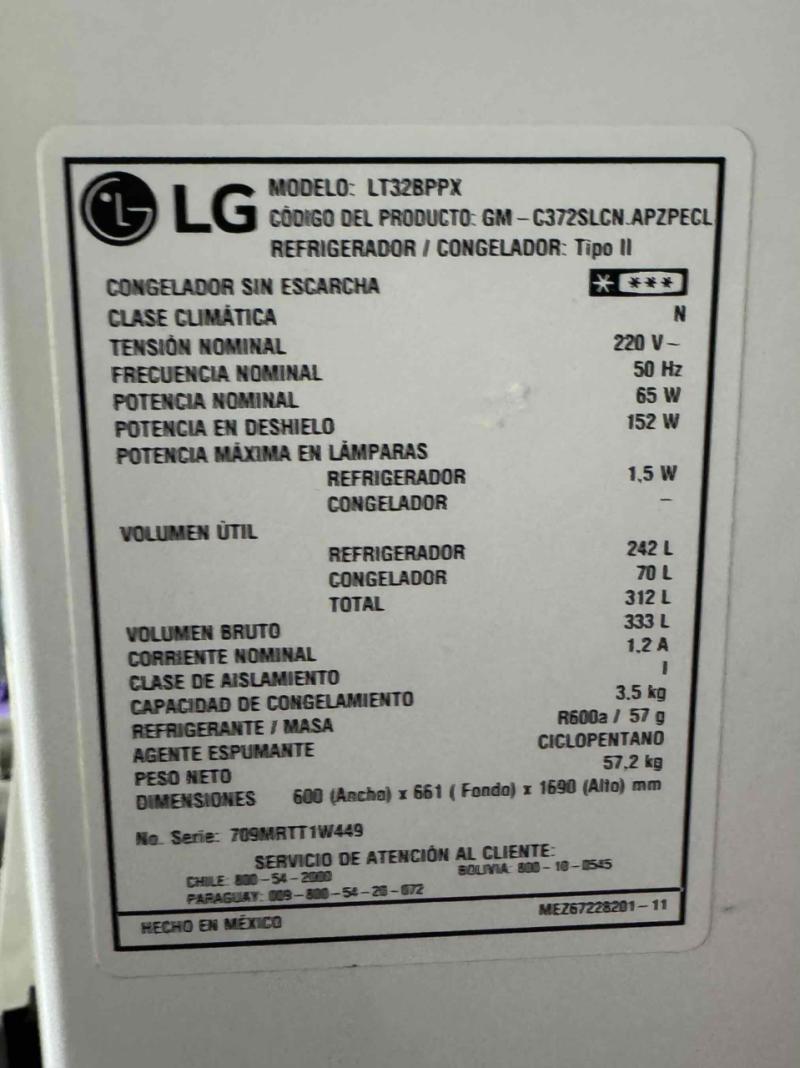 Refrigerador LG 312L - 3