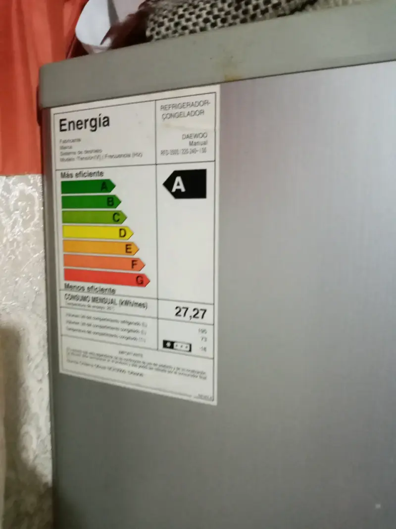 Refrigerador Daewoo con eficiencia A - 1
