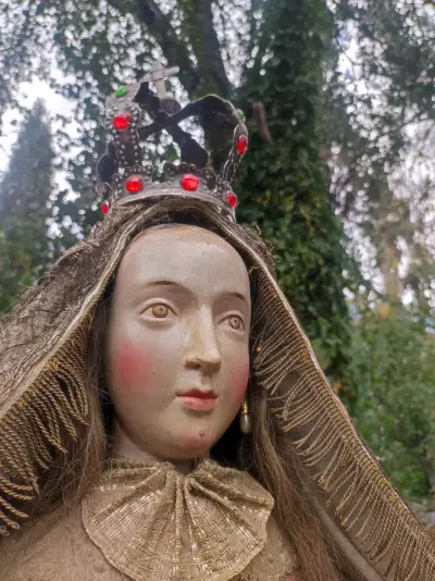 Estatua religiosa decorativa antigua - miniatura 2