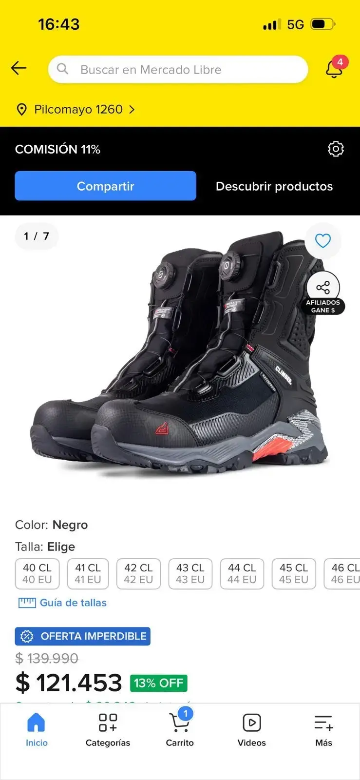 Botas Climber negras deportivas - 1