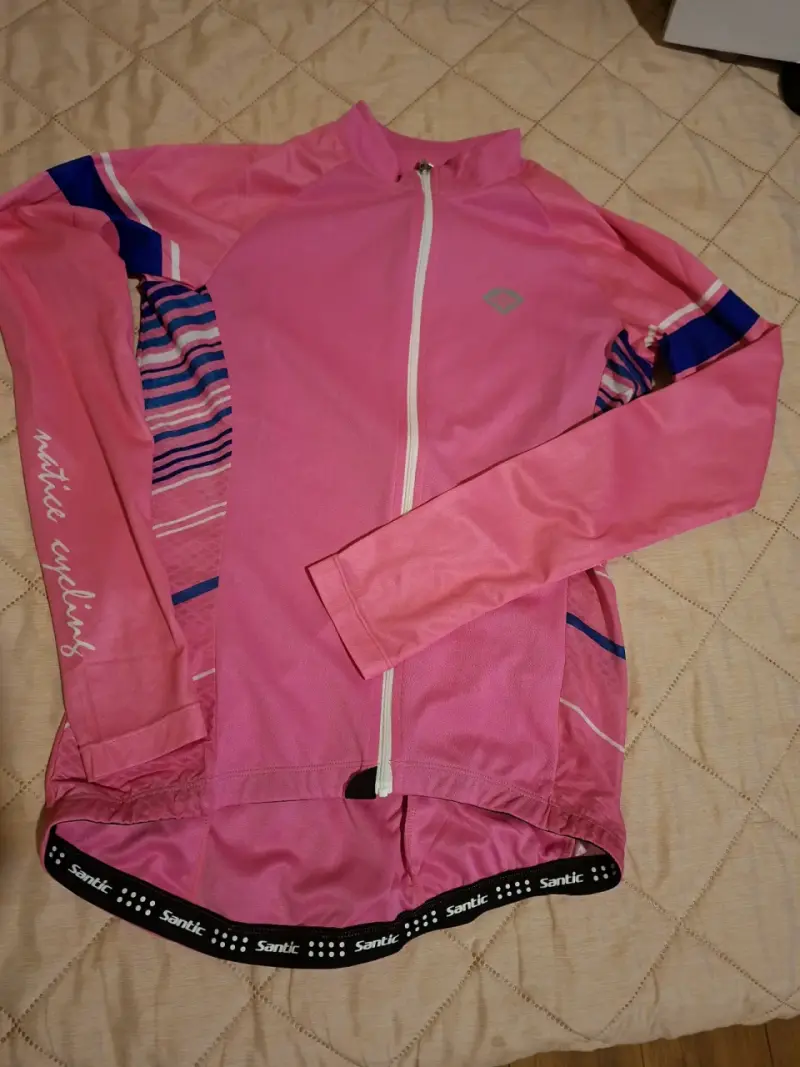 Chaqueta ciclismo rosa Santic - 1