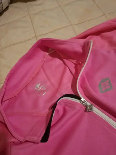 Chaqueta ciclismo rosa Santic - miniatura 2