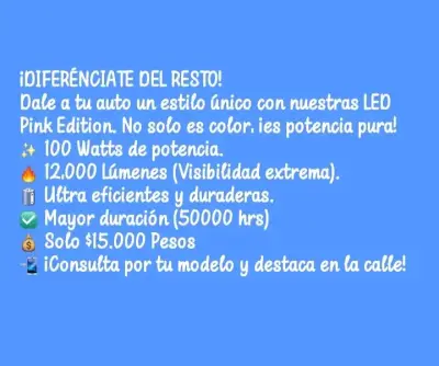 Luces LED  Rosadas - miniatura 4