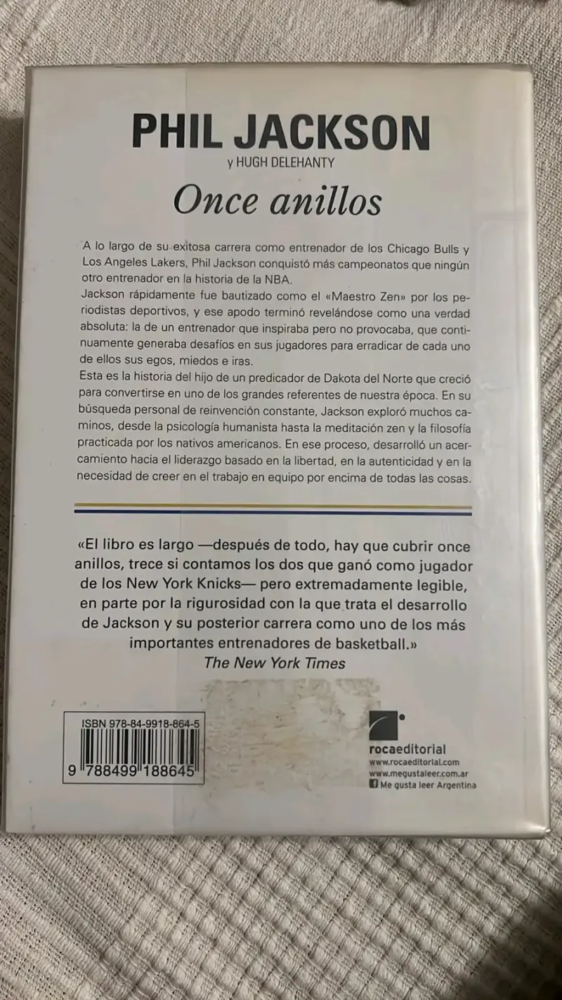 Libro Once Anillos Phil Jackson - 2