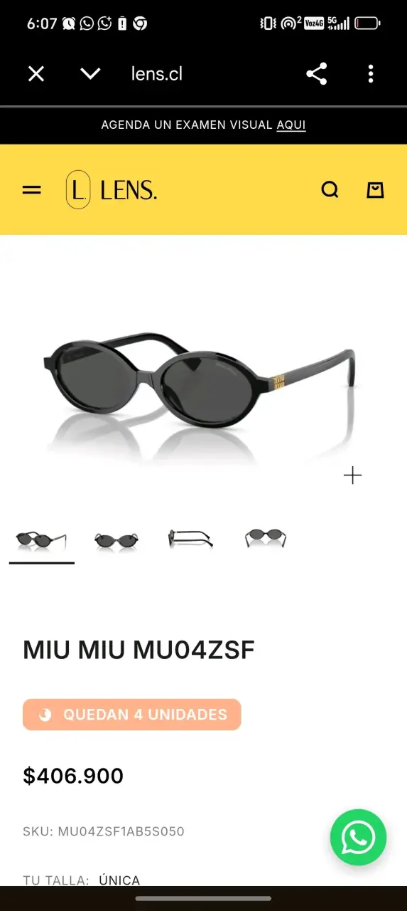 Lentes de sol MIU MIU negros - 1