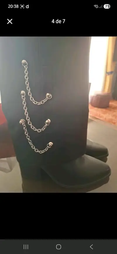 Botas negras de cuero - miniatura 2