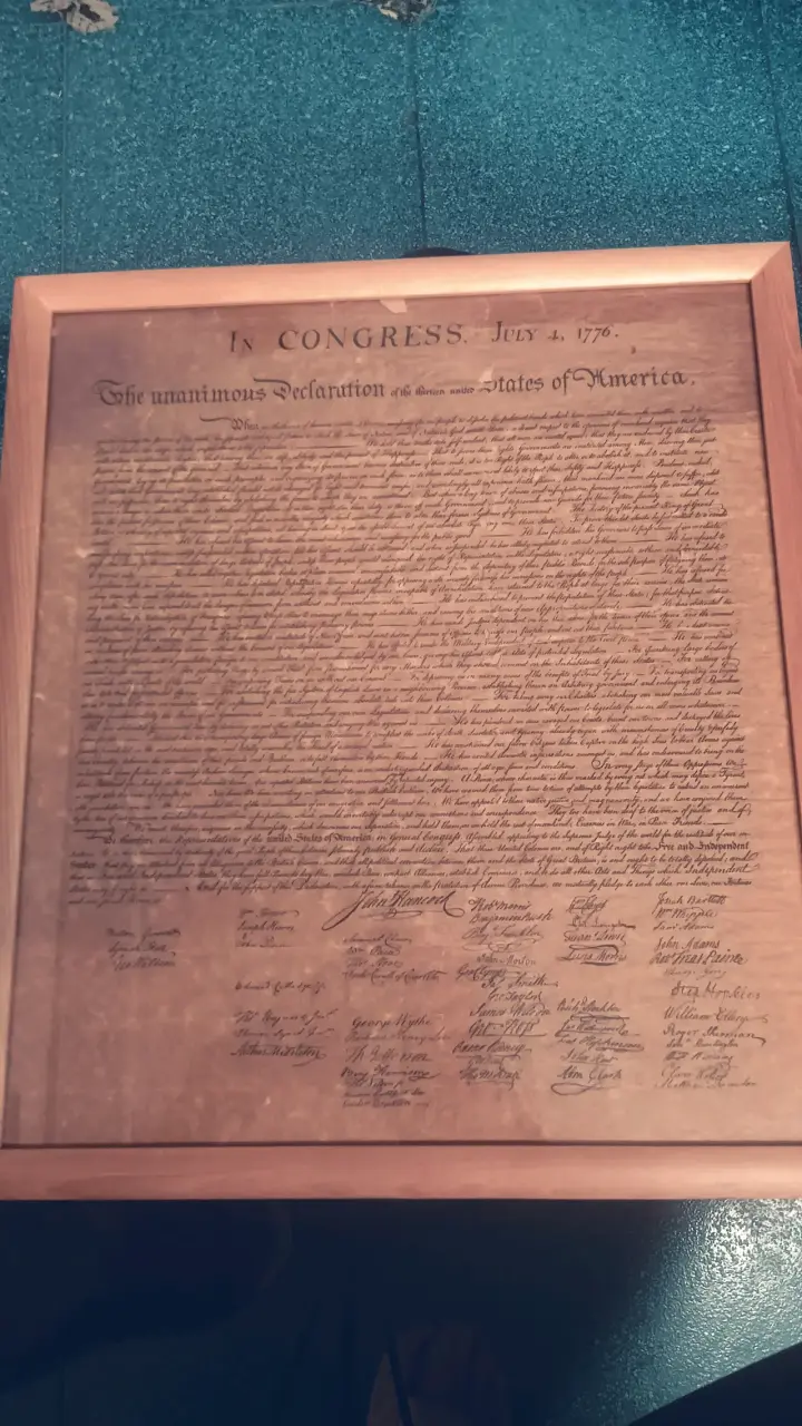 Declaración de Independencia,, manuscrito