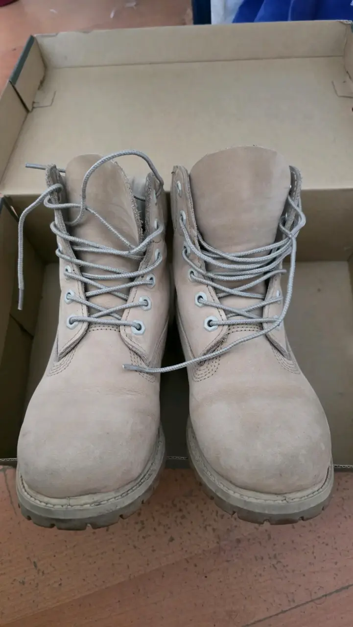 Botas de cuero beige Timberland - 3