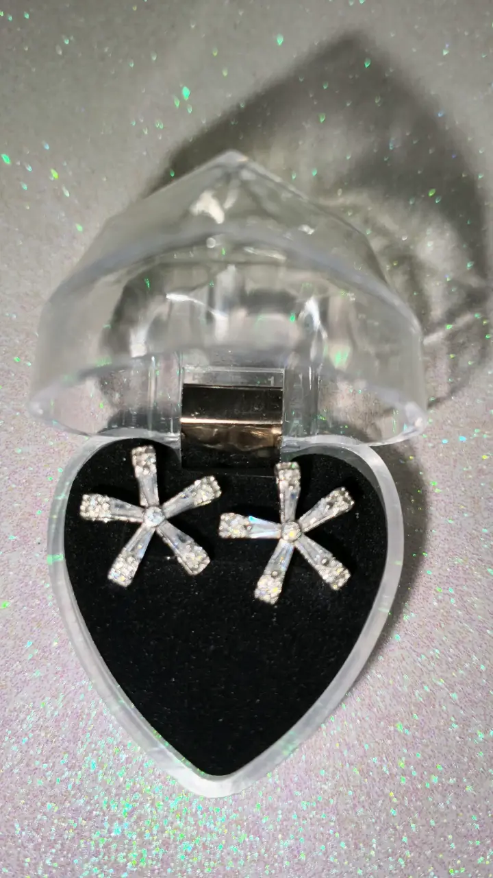 Aros en forma de estrella brillante, plata 925