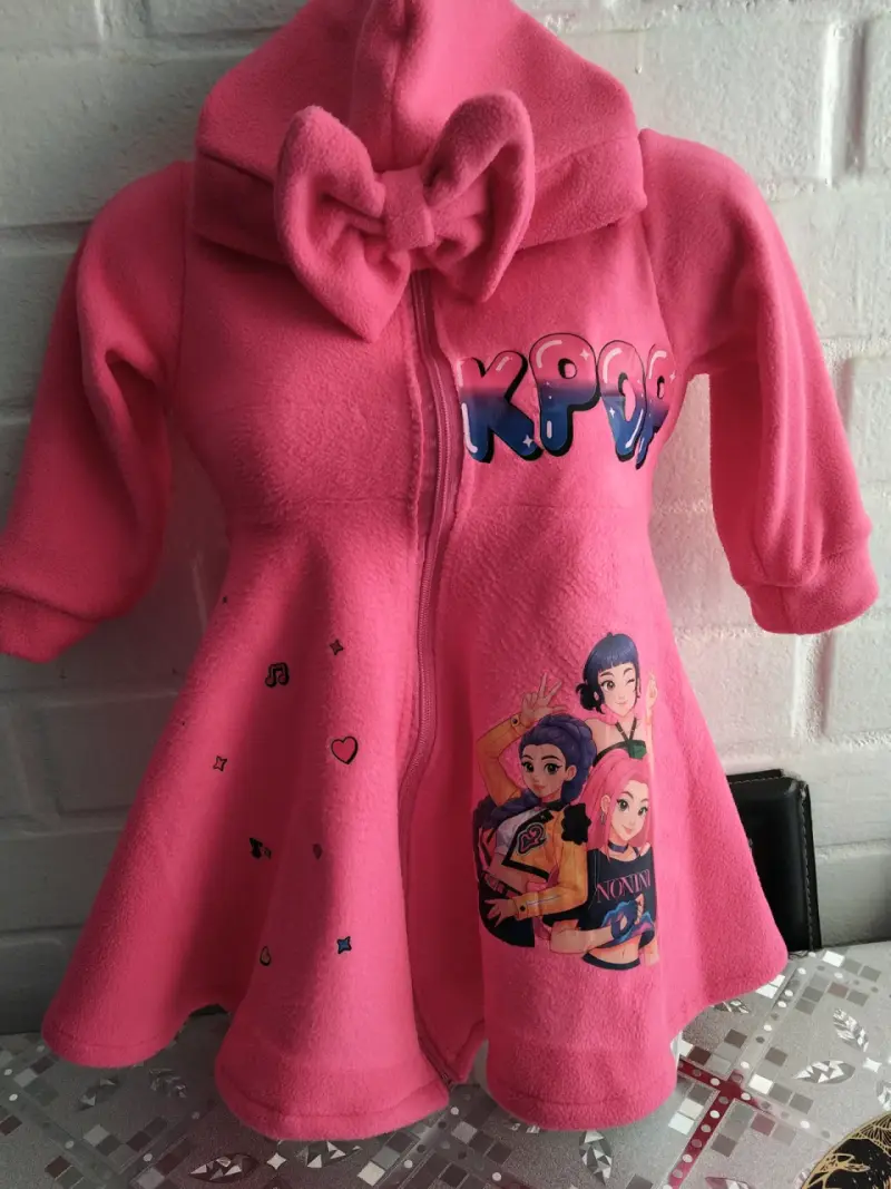 Abrigo infantil rosa KPOP - 1