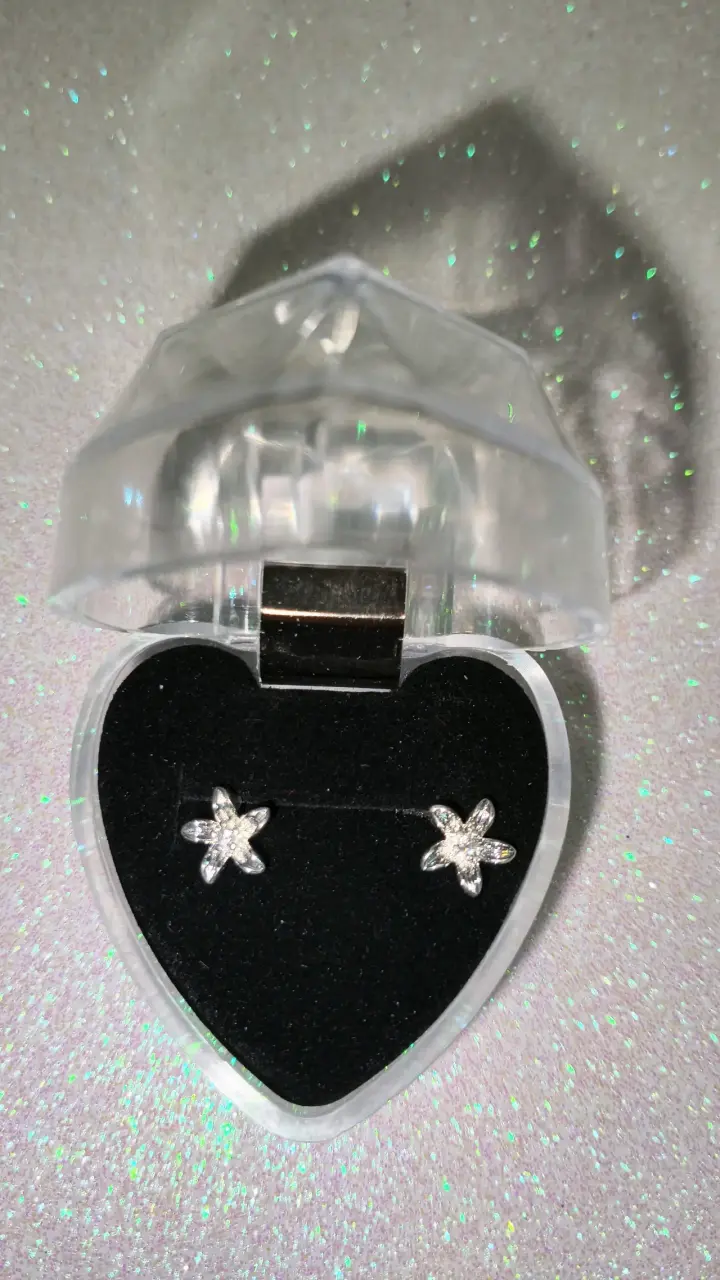 Aros en forma de estrella, plata 925