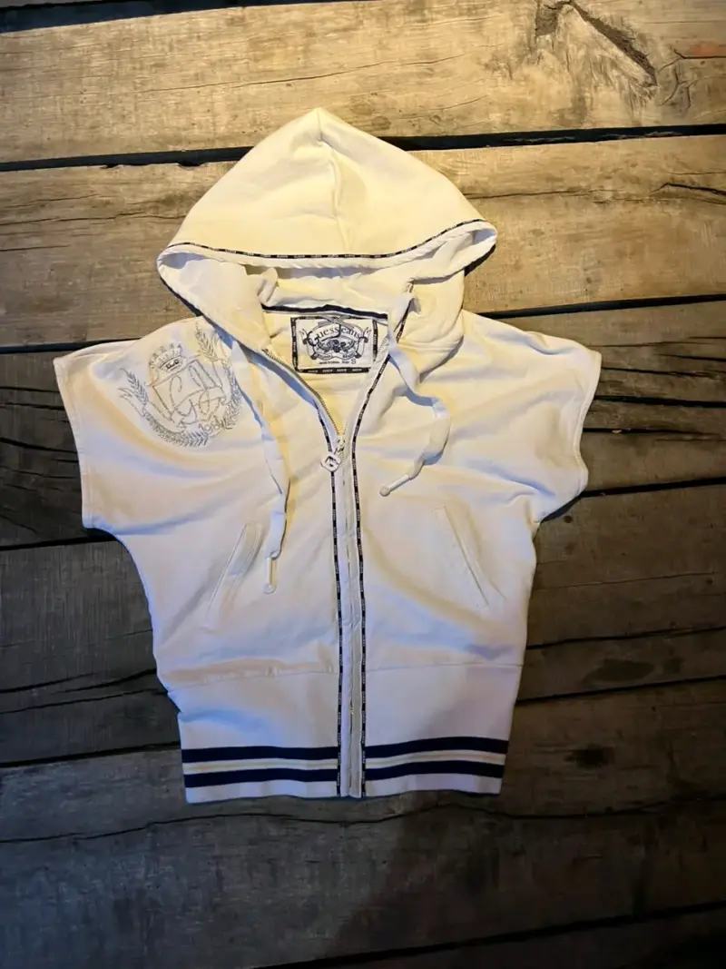 Chaleco sin mangas con capucha blanco guess - 1