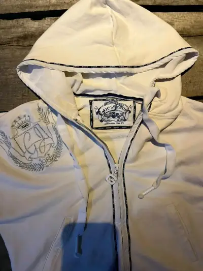 Chaleco sin mangas con capucha blanco guess - miniatura 2