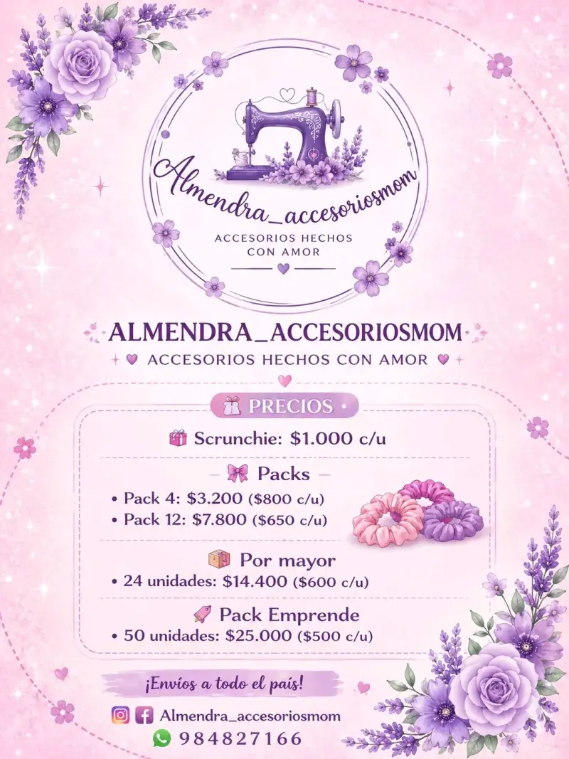 Scrunchies artesanales variados