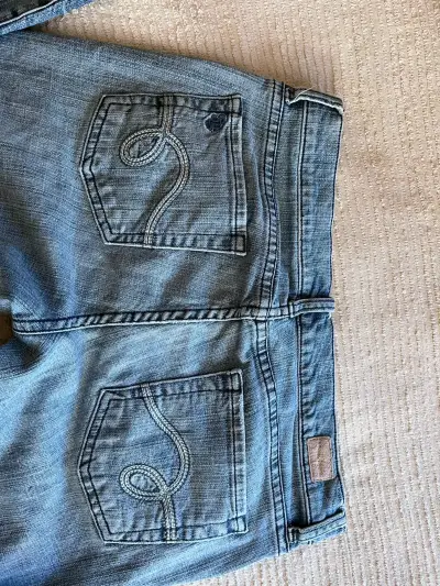 Jeans de mezclilla azul tiro bajo - miniatura 2