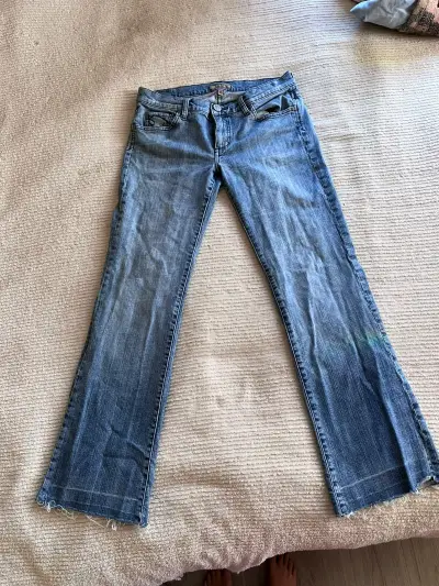 Jeans de mezclilla azul tiro bajo - miniatura 3