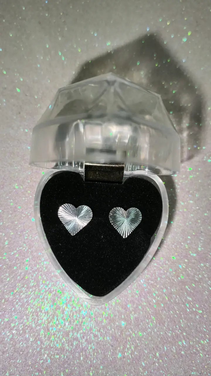 Aros de corazón plateados, plata 925