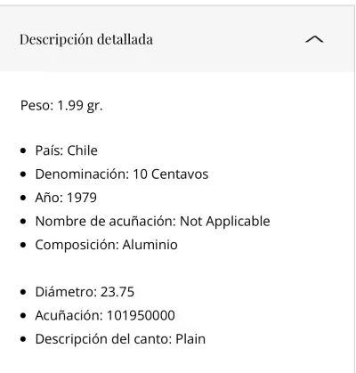 50 monedas 10 centavos 1979 (UNC) Sin Circular - miniatura 5