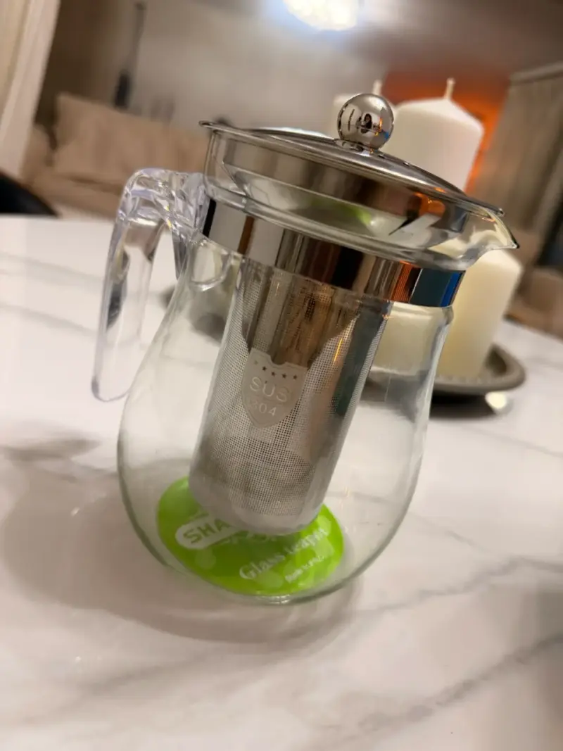 Tetera de vidrio y acrílico con infusor - 2
