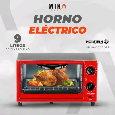 Horno eléctrico rojo 9 litros - miniatura 1