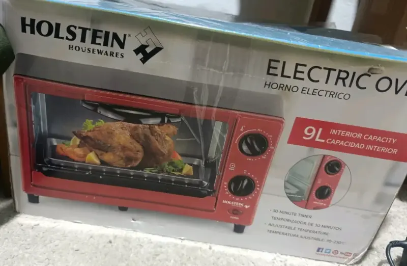 Horno eléctrico rojo 9 litros - 3