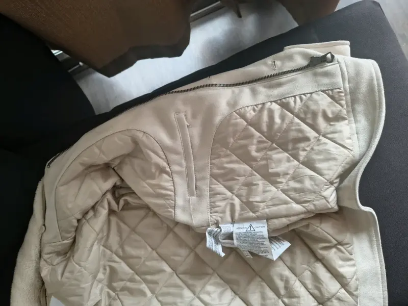 Chaqueta beige con forro Zara talla S - 4